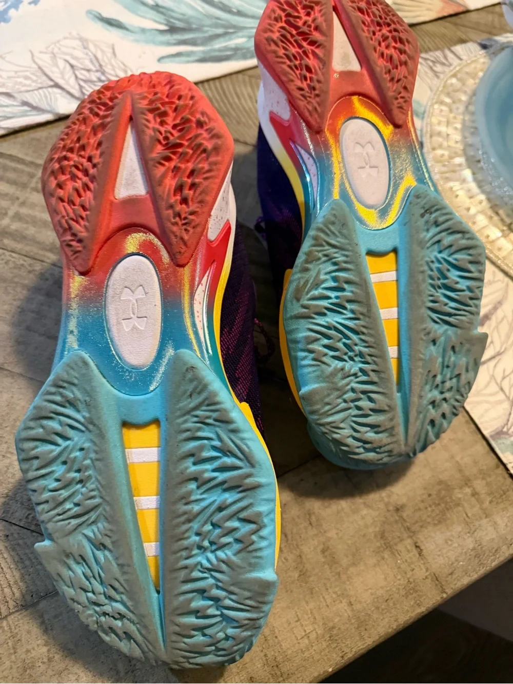 Curry Purple Multi-Color Athletic Sneakers
